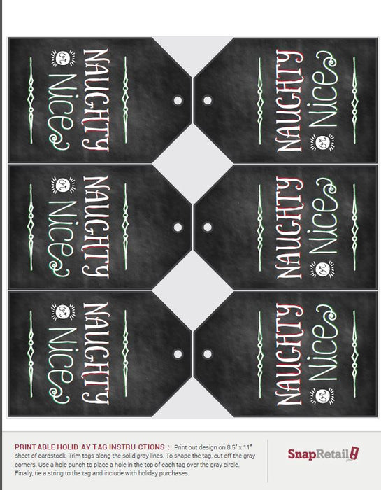 Free Printable Holiday Chalkboard Tags