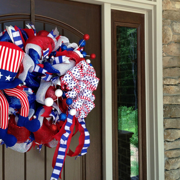 Uncle Sam Patriotic Wreath Tutorial 2016