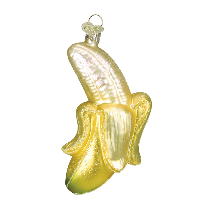 Peeled Banana Ornament Old World Christmas 28066