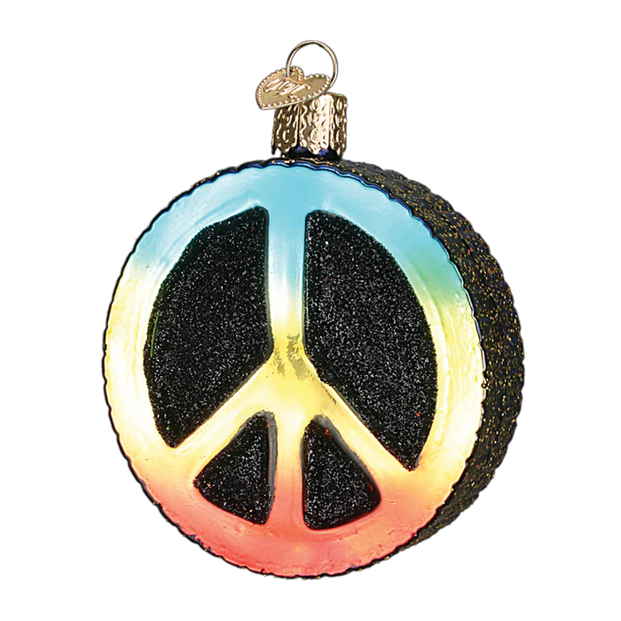 Peace Sign Ornament Old World Christmas 36152