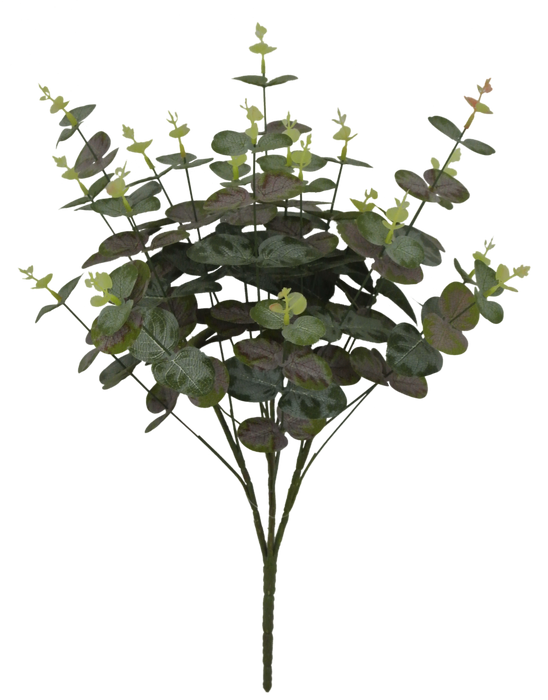 19" Green and Purple Eucalyptus Bush with 4 Stems 80067-GNPU