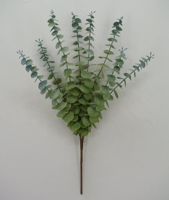 The 21 Eucalyptus Bundle (code 84028) showcases eight stems with green leaves arranged in a fanned-out pattern against a light background.