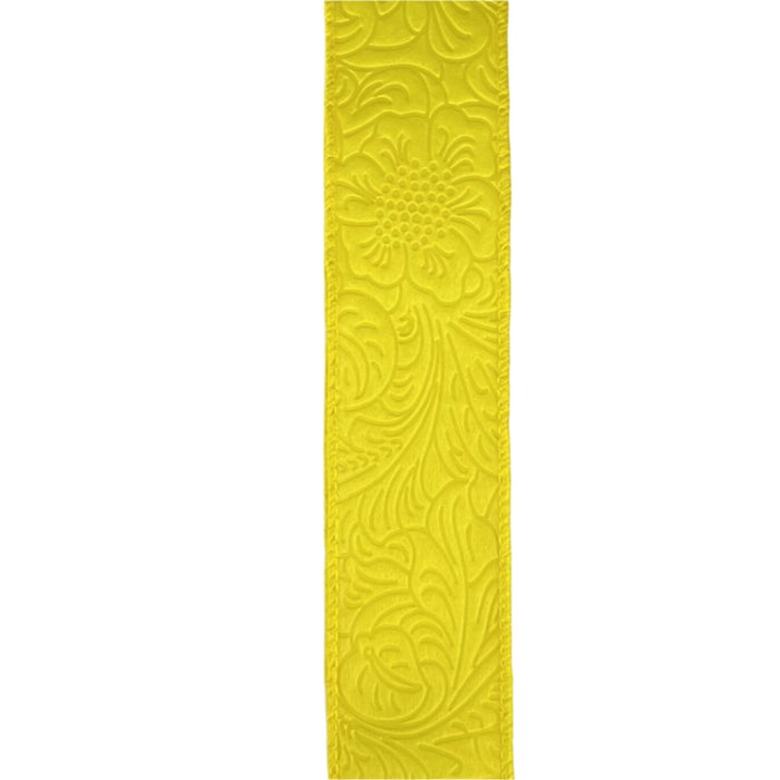 1.5"X10Y Daffodil Flower Embossed Ribbon 984209-22