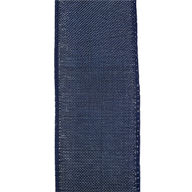 1.5"X10Y Navy-Dk Blue Poly Linen Ribbon X314809-25