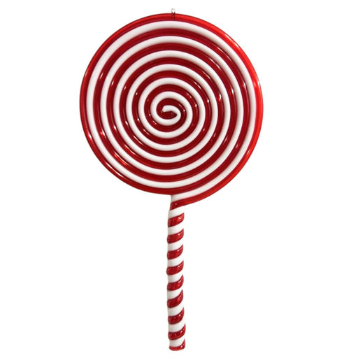 12 inch red and white acrylic lollipop Christmas decoration