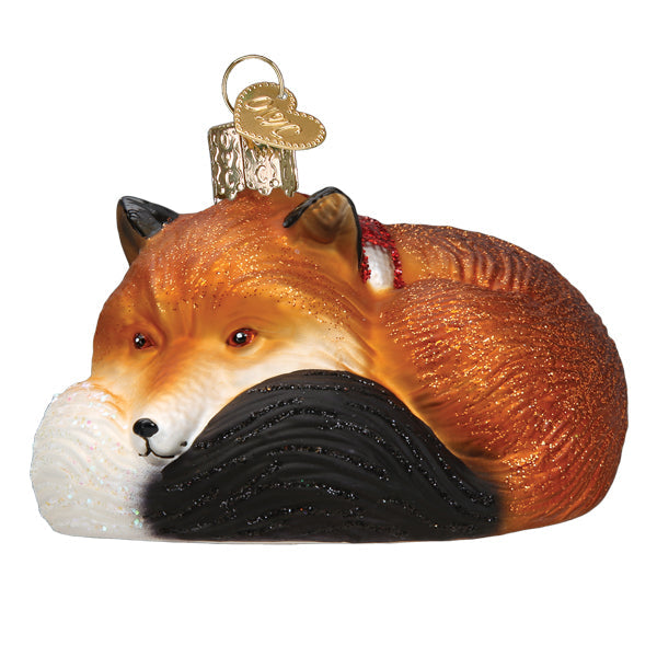 Cozy Fox Ornament Old World Christmas 12634