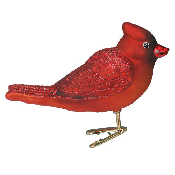 Bright Red Cardinal Ornament Old World Christmas 18139