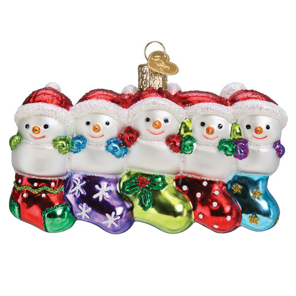 Snow Family Of 5 Ornament Old World Christmas 24219