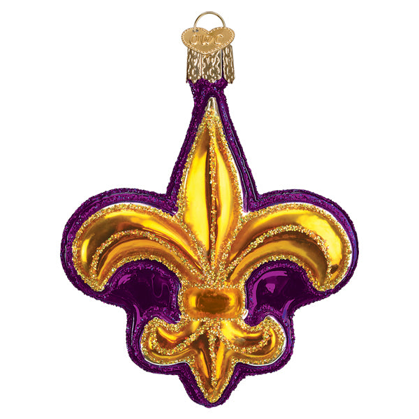 Purple Fleur-de-lis Ornament Old World Christmas 36318
