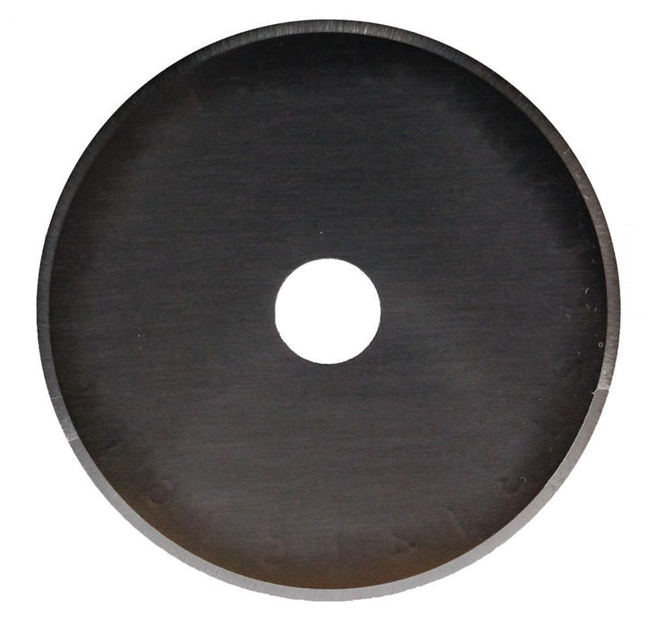 A pack of five silver Rotary Cutter Replacement Blades (model MD0513), each with a sharp metallic edge and central mounting hole, shown against a white background.