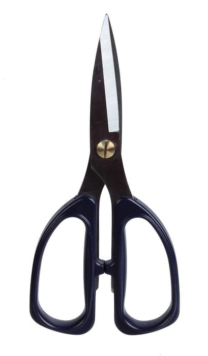 A pair of 7.25L Scissors MT1043 with black handles and stainless steel blades is displayed against a white background.