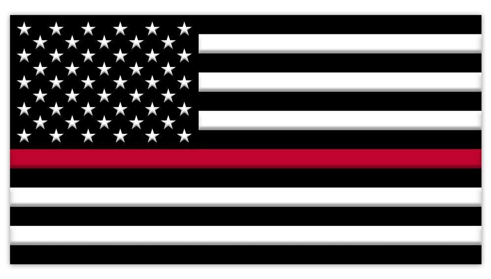 Show your support for firefighters with the 12L Metal/Embossed Firefighter Support Sign (MD0791), featuring a black and white American flag with a bold red stripe—perfect for home or office decor.