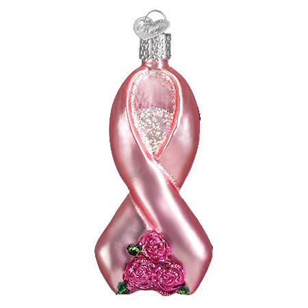 Pink Ribbon Old World Christmas Ornament 36164