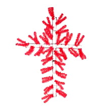 The 36" Cross Work Frame Red features red pipe cleaners twisted around a metal frame, shown on a white background.