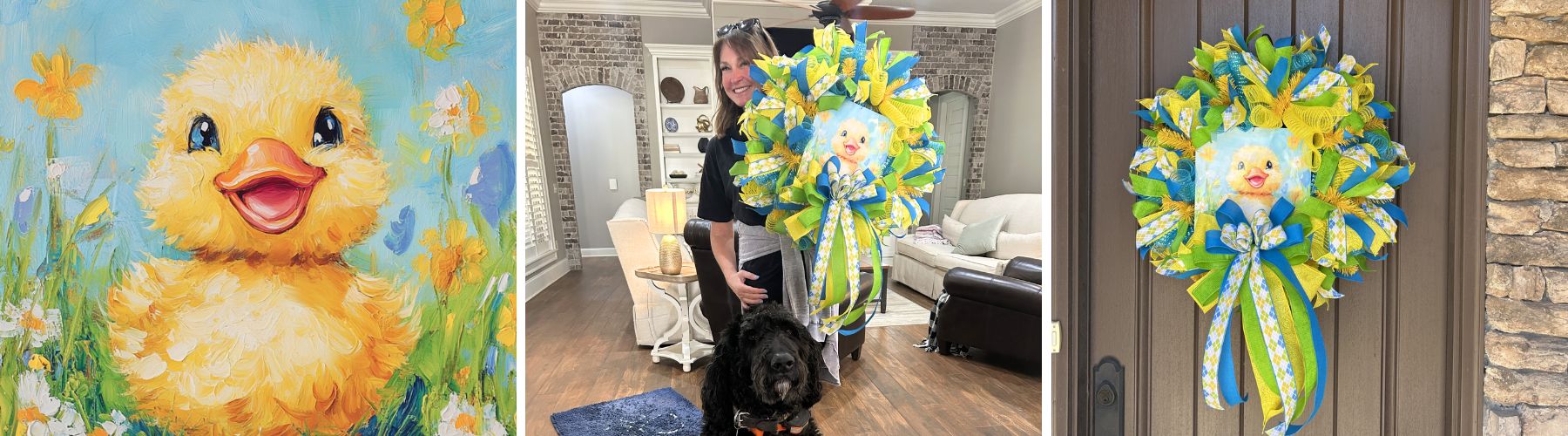 joyful chick deco mesh wreath tutorial