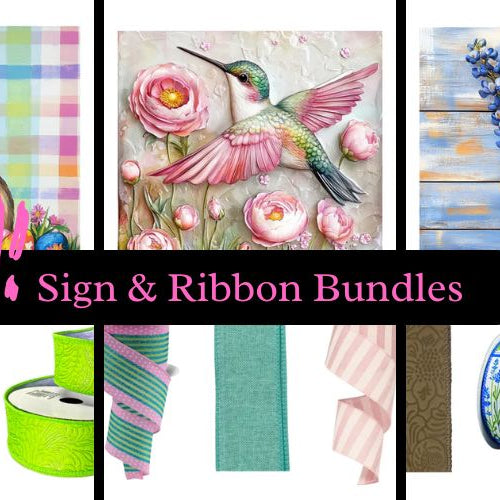 new exclusive Trendy Tree sign and ribbon bundles