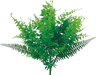 The 20 Green 9 Stems Plastic Grass Bush (13353GN) features lush, vibrant green leaves cascading in a dense, bushy arrangement. With a feathery texture and shades of green fanned symmetrically, this artificial plant offers a full and balanced appearance.