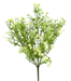 A bunch of 19 cream flowers with lush green leaves cluster into a natural bouquet against a black backdrop, featuring subtle accents from the Plastic Filler Bush 7 Stems (13568CM).