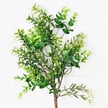 An 18 Evergreen Baby Eucalyptus Bush (model 21263IEI) showcases lush, green hues and varied leaf sizes and textures against a plain white background, with its graceful evergreen stems branching elegantly.