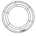 The 14 Box Wreath Frame Bundle of 10 (36004) features a round green frame with four concentric rings connected by crossbars and comes with a small barcode label on the bottom. The product is shown against a white background.