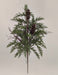 The 22 Green Pine and Cone Bush 32131 showcases artificial evergreen needles, small brown pinecones, and slender twigs, arranged upright against a simple light background.