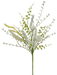 The 18 Daisy Heather Pick Cream (40001-CR) features artificial white flowers with green leaves. The feathery textures and cream-colored blossoms create a delicate and airy appearance.