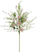 The 27 Mixed Daisy Spray Pink (40017-PK) features delicate pink flowers, green leaves, and stems arranged intricately, enhanced by mixed daisy sprays with small leafy sprigs and buds for a lush and vibrant look.