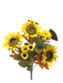 The 20" Gold and Yellow Sunflower Lotus Pod Bush with 9 Stems (56449GDYW) shines vibrantly, exuding warmth and cheer.