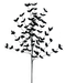 A transparent background image of a delicate tree branch silhouette, inspired by the 30 H Black Bat Filler Spray 57032BK, featuring multiple thin black stems and small leaves.