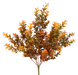 A small eucalyptus bush, mimicking a dense cluster of autumn leaves, features vibrant shades of orange, yellow, and brown. These 20" stems beautifully display the rich colors typical of fall, enriched by the Orange 57094OR hue.