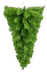 The 32 Green Tinsel Teardrop (57197TE32) is a hanging artificial greenery arrangement with lush pine branches in an upside-down triangle shape, ideal for festive decor.
