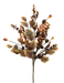 The 27 Pod Lvs Berry Spray (57238FA) features brown and gold pod leaves, small pine cones, berries, and acorns, arranged in a festive autumn bouquet for decorative displays.