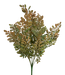 A 21 Sage Plastic Hemlock Bush with 8 stems (57317SAGE) featuring green and brown leafy branches with small oval leaves, displayed against a transparent background.