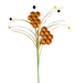 The 30" Yellow Honey Comb Spray 2 Stems (product code: 62925YW) showcases an elegant arrangement featuring two hexagonal honeycomb structures with slender stems, reminiscent of a floral bouquet. Delicate yellow and black spherical accents are artfully positioned at the tips of thin, curved strands.