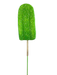 A 20" by 4" Green Popsicle Pick, model 63396GN, with its sugary coating and wooden stick, is displayed against a plain white background, emphasizing its refreshing allure.