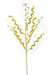 The 29" Yellow Curly Spray with 5 Stems (Product Code: 63402YW) is a decorative piece featuring small round yellow beads and spiraling ribbons, set against a black background.