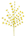 The 30 Yellow Filler Spray 63459YW features vibrant yellow flowers arranged symmetrically, resembling butterflies against a solid black background.