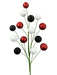 Add bold style with the 28 Red Black and White Gum Ball Spray, featuring 14 stems each topped with glittery red, black, or white ornaments. Product code: 63492RDBKWT—perfect for modern decor or festive arrangements.