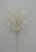 A delicate bouquet of white artificial flowers and foliage, featuring the 24 Mixed Christmas Spray 63526-WT with small blooms and wispy stems, arranged against a plain light background.