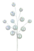 The H28 Pearl Pearl Spray 12 Stems 63592PEARL showcases multiple white, iridescent pearl-like ornaments gracefully attached to wire stems, elegantly isolated against a plain background.