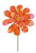 The 24 by 8 Orange Sequin Daisy Spray 63630OR features bright orange petals with yellow and pink sequins around an orange and yellow center, all atop a slender green stem.