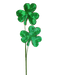 H26 Green/Gold Sequin Shamrock 2 Stems 63746GNGD