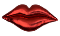 Add playful style to your space with the 7 x 13 x 2 Red Plush Metallic Lip 63826RD—a shiny, metallic red pillow shaped like lips, featuring a center seam to resemble a mouth. Perfect for bold, fun decor!.