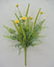 A 20 Yellow Mixed Dogtail Bush (63835-Yel), featuring vibrant yellow daisies and tall green foliage, adds a lively accent to home decor against a plain light background.