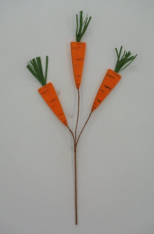 Introducing the 12" Orange Wooden Carrot Pick (63856-OR), a delightful fusion of functionality and charm that captures the essence of a carrot on a stick.