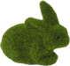 The 9 Small Rabbit 80229-NAT is a decorative figurine, covered in green grass-like material with a textured lawn appearance, shown in profile view facing right.