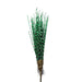 The 19" Green Metallic Stripe Spray 82314-GN features decorative branches with green, metallic stripes, elegantly bundled at the base with a brown wrap and set against a plain white background.
