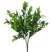The 14 Baby Ruscus Bush with 5 Stems (Product ID: 84814) boasts lush, artificial green leaves in various sizes and shades, branching out gracefully for a vibrant, bushy look.
