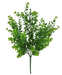 The 21 Green Eucalyptus Bush (model 84816-GN), features lush green artificial leaves and small rounded foliage arranged in a bushy formation across five stems, set against a plain gray background.