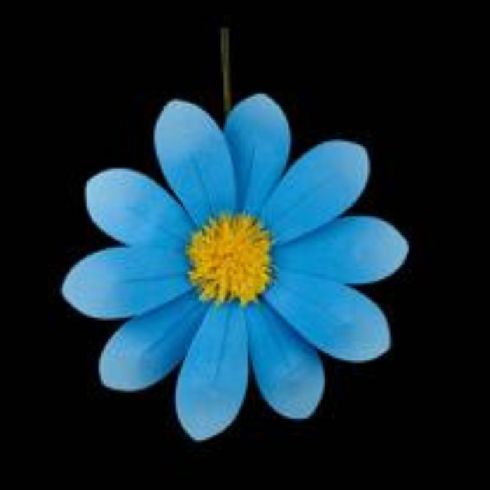 The 15.75 DIA Felt Flower (FJ519199) is shown against a black background, making it a charming home decor piece. Available in 6 assorted colors.